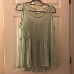 Lauren Conrad Mint green top